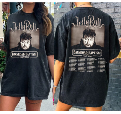 Jelly Roll tour 2023 Shirt, Jelly Roll shirt, Backroad Baptism Tour 2023