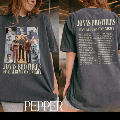 Jonas Brothers Tour Shirt, Jonas Brothers Merch tee, Five Albums One Night Tour tshirt