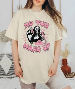 No You Hang Up Funny Halloween Beaseball Shirt, Ghostface Halloween Crewneck Shirt