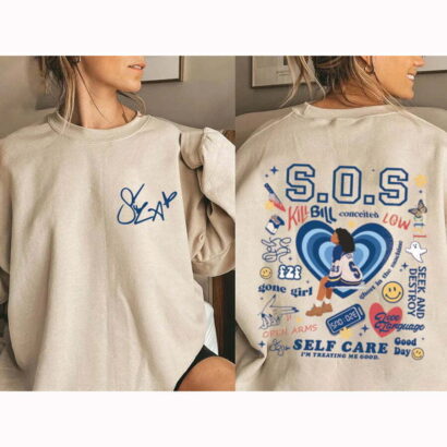 SZA SOS Full Tracklist Sweatshirt, Vintage SZA Sweatshirt, S.Z.A S.O.S Shirt, Sza Merch, S.O.S Album