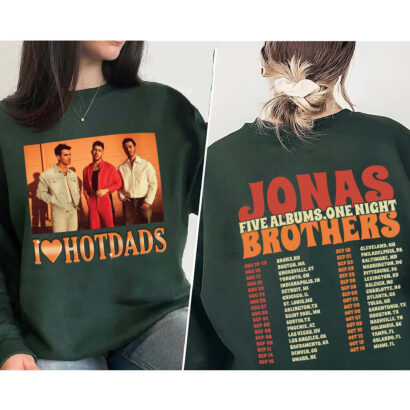 Vintage Jonas Brothers Shirt, I Love Hot Dads Shirt, Jonas Brothers Shirt, Jonas Retro 90's Sweater