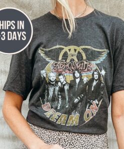 Aerosmith Dream On Band Tee, Vintage Retro Band Graphic Tee, Rock and Roll Shirt