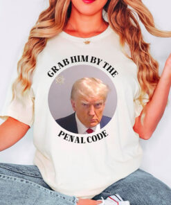 Grab Him by the Penal Code Shirt, Trump Mugshot Tee, Funny Anti Trump Top, Democrat Gift, Trump Georgia Indictment 2023, Fani Willis Shirt