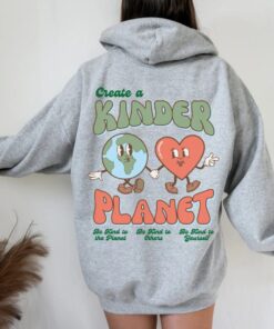 Create a Kinder planet Hoodie, Oversized Tumblr Aesthetic Trendy Y2k sweatshirt