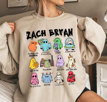 Zach Bryan Ghost Halloween Sweatshirt, Zach Bryan Fan Gifts To Halloween Shirt, Zach Bryan Ghost Hoodie, Halloween T-Shirt