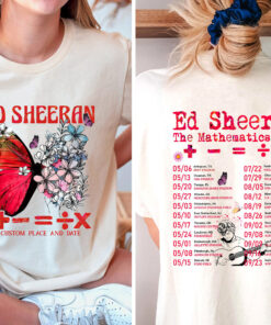 Ed Sheeran Tour 2023 Shirt, Vintage Ed Sheeran Butterfly Sweatshirt, Ed Sheeran Concert Shirt, the Mathematics Tour Shirt