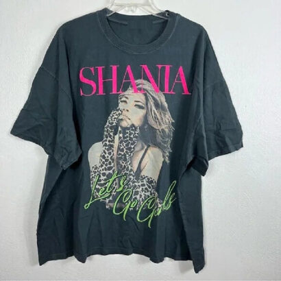 Shania Twain 'Let’s Go Girls' Black and White Shirt For Men and Women, Shania Twain Concert Shirt, Retro Shania Twain T-shirt