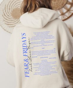 Zach Bryan Fear and Fridays Full Poem Minimalist Unisex Hooded Sweatshirt, Clean Chic Country Music Hoodie, Fall Cozy Season Fan Merch Gift