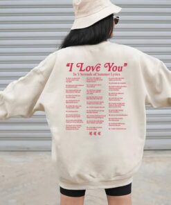 I Love You in 5SOS Lyrics Crewneck Sweatshirt, 5 Seconds of Summer Merch Shirt, Different Ways Say I Love You In Lyrics Hoodie