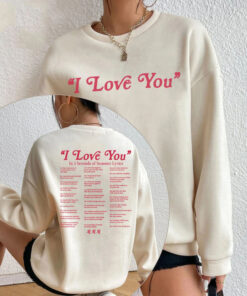 I Love You in 5SOS Lyrics, Both Sides Sweatshirt, 5SOS Merch Shirt, Different Ways Say I Love You In Lyrics Hoodie,5 Seconds Of Summer Shirt