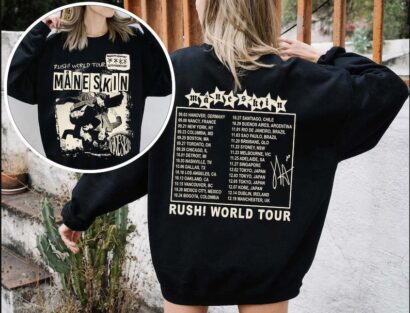 Maneskin Rush World Tour 2023 Shirt, Vintage Maneskin Rush Tour Merch, Maneskin Concert 2023, Rush World Tour, Music Tour Shirt