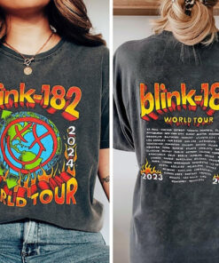 Blink 182 The World Tour 2023-2024 2Sides Shirt, Blink 182 Rock n' Roll T Shirt, Rock n' Roll Shirt, Blink 182 Shirt, Retro Vintage Shirt