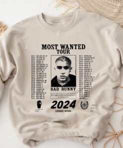 Bad Bunny Most Wanted Tour 2024 Sweatshirt, Bad Bunny Sweater, Most Wanted Tour Sweatshirt, Bad Bunny Fan Sweater, Bad Bunny Merch (7)
