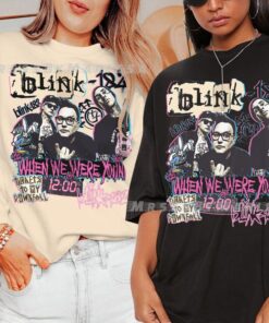 Blink 182 Music Shirt, Blink 182 Tour 2023 Ticket Vintage 90s Y2K Graphic Tee, Rock Band Concert Gift