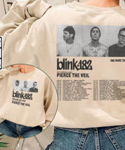 Blink 182 One More Time 2024 Tour Music Shirt 2 Sides, 90s Boy Band Vintage 90s Y2K Sweatshirt, Pierce The Veil Unisex Hoodie 2410M MLUD