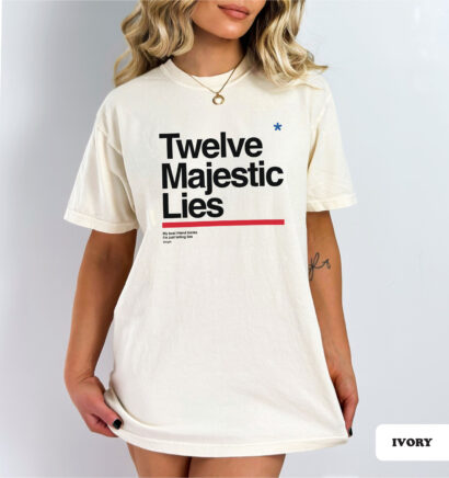 Blink 182 T-Shirt, Twelve Majestic Lies Shirt, Blink 182, Aliens Exist Shirt, Unisex Garment-Dyed T-shirt