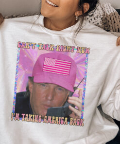 Can’t Talk Right Now Trump Crewneck Sweatshirt