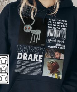 Drake Rap Music Merch Shirt, Drake For All the Dogs Album Rap 90s Tee, Tour Rapper Gift Bootleg Inspired Sweatshirt R1910 PTP