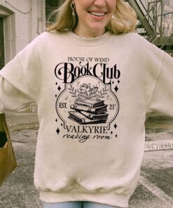 House of Wind Library Velaris Sweatshirt, Acotar Book Club Sweatshirt, Night Court Sarah J Maas Throne of Glass, Valkyrie Reading Room