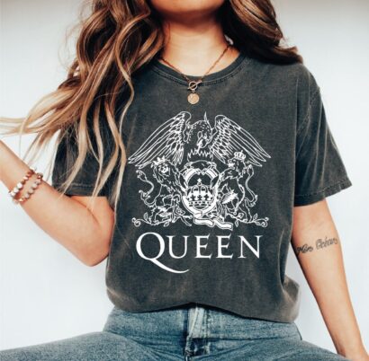 Queen Band Shirt, Freddie Mercury Shirt, Festival Clothing Rock Band, 80s Nostalgia Vintage Style Queen Shirt