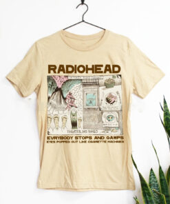 Radiohead Retro vintage shirt, Hip Hop Rock Band Shirts Music Album, Vintage Radiohead Concert Shirt