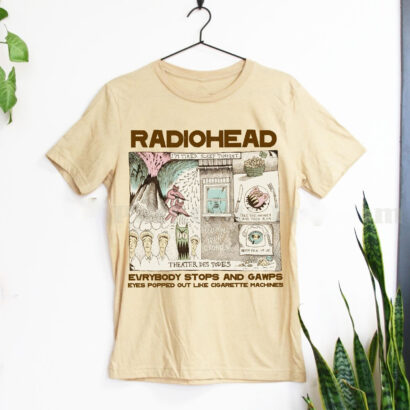 Radiohead Retro vintage shirt, Hip Hop Rock Band Shirts Music Album, Vintage Radiohead Concert Shirt