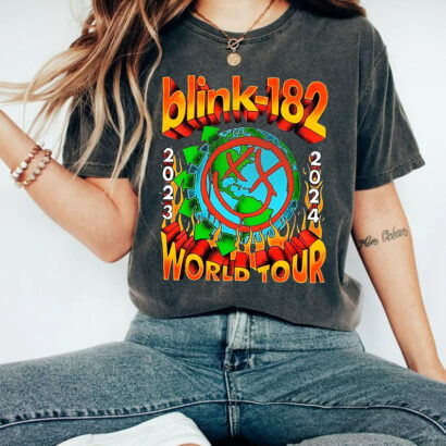 Blink 182 The World Tour 2023-2024 Shirt, Blink 182 Rock n’ Roll T Shirt, Rock n’ Roll Shirt, Blink 182 Shirt, Retro Vintage Shirt