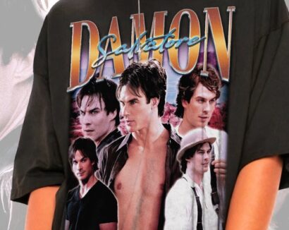 Retro Damon Salvatore Shirt, Damon Salvatore Shirt, Damon Salvatore Merch, Ian Somerhalder Shirt, Diares Shirt