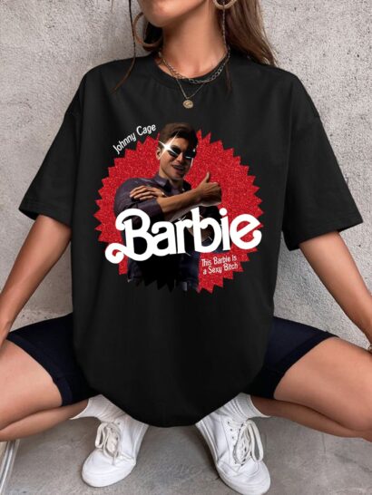 Johnny Cage Shirt, Funny Johnny Cage Barbie Shirt, Johnny Cage Mortal Kombat, Johnny Cage MK1 Shirt, Kenshi Takahashi Shirt