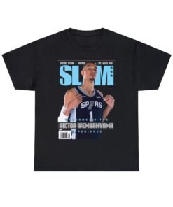 Victor Wembanyama Shirt, Victor Wembanyama San Antonio Spurs NBA Slam Cover Tee Shirt