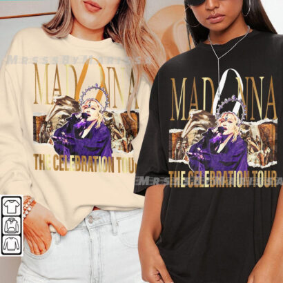 Madonna Music Shirt, Sweatshirt Vintage 90s Madonna The Celebration Tour 2023 Tickets Album