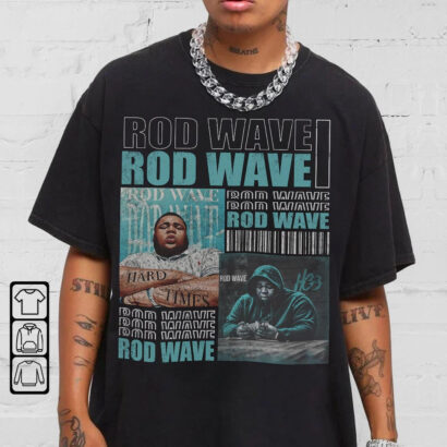 Rod Wave Streetwear Gifts Shirt Hip Hop 90s Vintage Retro Graphic Tee Rap T-Shirt