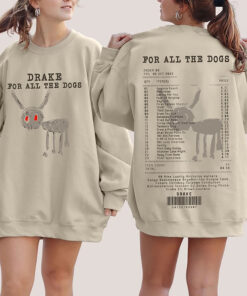 For all the dogs track list Aesthetic Double-side Sweatshirt, Drake album Sweatshirt, Drake Fan Merch, Drake Fan Gift For Him