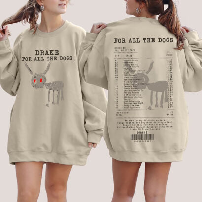 For all the dogs track list Aesthetic Double-side Sweatshirt, Drake album Sweatshirt, Drake Fan Merch, Drake Fan Gift For Him