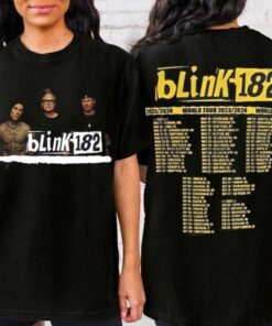 Blink182 2023 Tour Date Shirt, 182 World Tour 2024 Shirt, Vintage Blink Tee, Blink Band Shirt