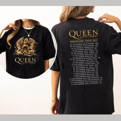 Rhapsody Tour Queen and Adam 2023 shirt, Queen Band T-Shirt, Adam Lambert Tour 2023 Shirt