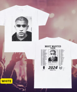 Bad Benito Mugshot Most Wanted Bunny Tour Dates & Cities T-Shirt, Nadie Sabe Lo Que Va a Pasar Mañana El Conejo Malo