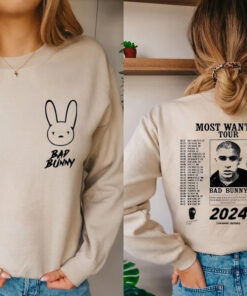 Bad Bunny Most Wanted Tour 2024 Sweatshirt, Bad Bunny Concert Sweatshirt, Bad Bunny Merch, Most Wanted Tour Sweatshirt, Bunny Fan Sweater