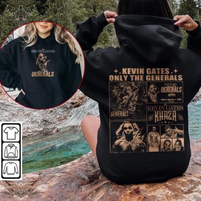 Kevin Gates shirt, Kevin Gates Only The Generals Tour 2023 Music Shirt 2 Sides, Rapper Sweatshirt