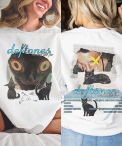 Deftones Around The Fur Cat 90s Music Shirt 2 Sides, Bootleg Band Vintage Y2K Sweatshirt, Deftones Cat Unisex Best Gift Hoodie