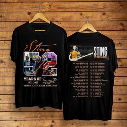 Sting My Songs 2023 World Tour Shirt, Sting My Songs Tour 2023 Shirt, Sting Shirt, Sting Concert Tour 2023 Shirt