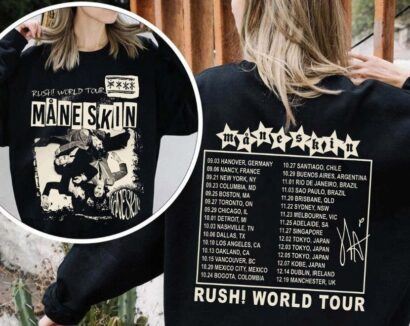 Retro Man3skin Rush World Tour 2023 Shirt, Vintage Man3skin Rush Tour Merch, Man3skin Concert 2023, Rush World Tour, Music Tour Shirt