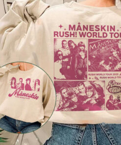 Maneskin Music Shirt, Rush! World Tour 2023 Ticket Vintage 90s Y2K Graphic Tee, Maneskin Rock Band Concert 