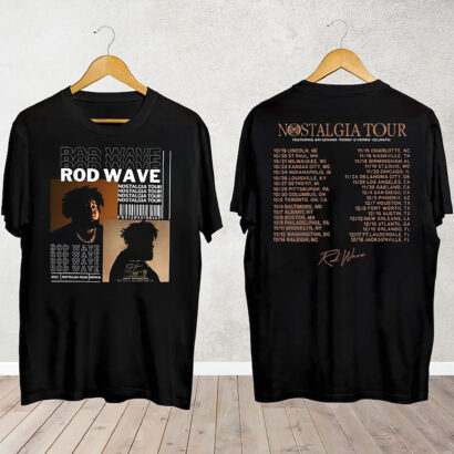 Rod Wave Tour 2023 Shirt, Rod Wave Nostalgia Concert Merch, Rod Wave Rapper Shirt, Tour 2023 Tee, Rod Wave Fan Shirt, Rod Wave Nostalgia Tee