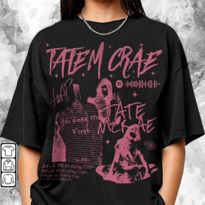 Tate McRae Music You Broke Me First 90s T-shirt, Bootleg Music Are We Flying Tour World Tour 2023 Vintage T-shirt