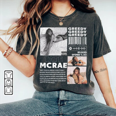 Tate McRae Music Merch Shirt, Tate McRae Greedy Album 90s Tee, Pop Rap Gift Bootleg Inspired Sweatshirt