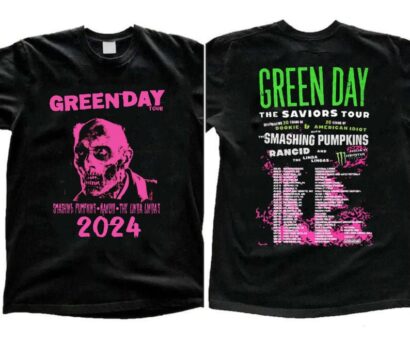 Green Day The Saviors 2024 Tour T-Shirt, Green Day Band Graphic Tee, Green Day Concert Shirt, Green Day Fan Shirt, Rock Band Green Day Shirt