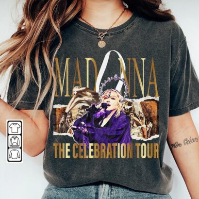 Madonna Music Shirt, Vintage 90s Madonna The Celebration Tour 2023 Shirt