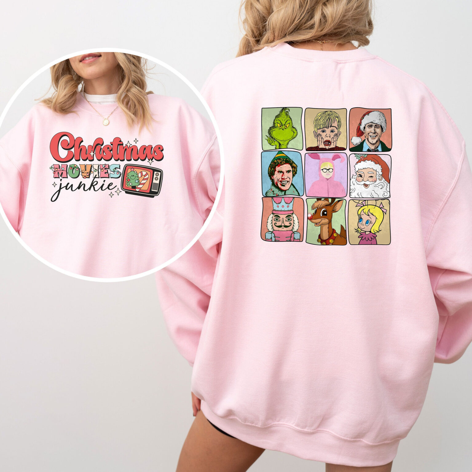 Christmas Movie Sweatshirt, Christmas Movies Characters Hoodie, Christmas Song Sweatshirt, Vintage Movie Sweatshirt