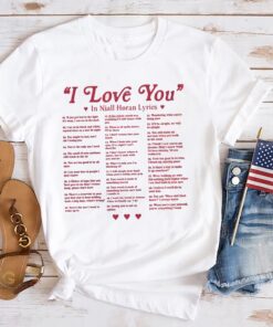 I Love You In Lyrics Niall Horan T-shirt, Niall Horan The Show Tour 2024 Shirt, Niall Horan Fan Shirt, Niall Horan Merch, Hello Lovers Tee